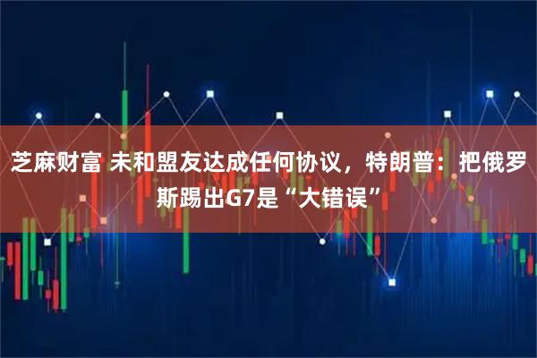 芝麻财富 未和盟友达成任何协议，特朗普：把俄罗斯踢出G7是“大错误”