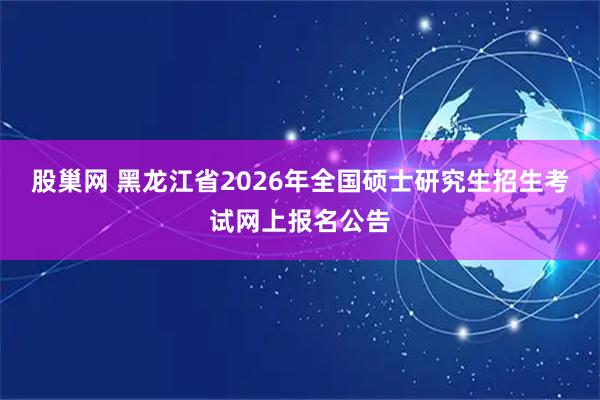 股巢网 黑龙江省2026年全国硕士研究生招生考试网上报名公告